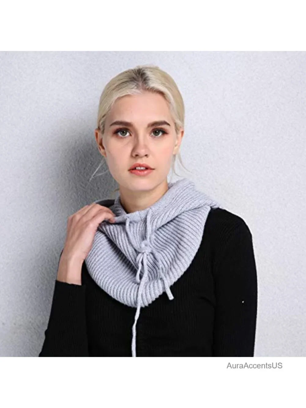 Women's Fleece-Lined Winter Balaclava Hooded Scarf Hat